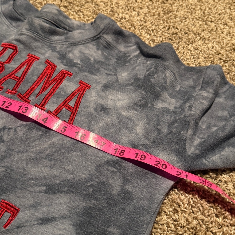 Alabama Crimson Tide Blue-Grey Tie-Dye Embroidered Hi-Lo Sweatshirt (M) - EUC! - Picture 6 of 9